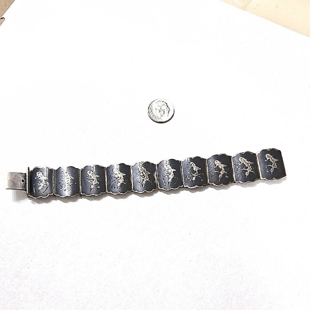 Thai Sterling Silver Black Neillo Bracelet